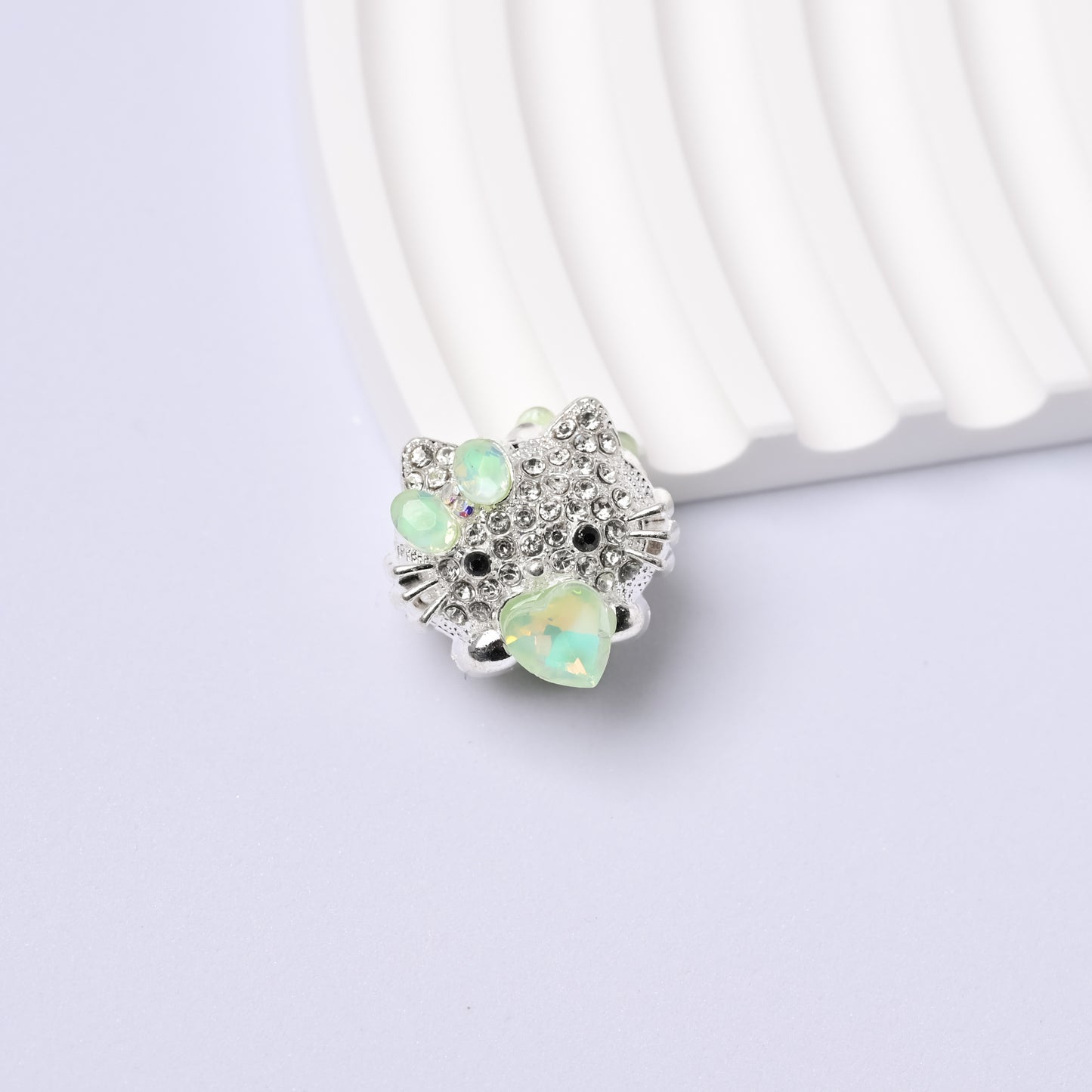 5 pcs Kitty Cat Bead with Straight Hole Fancy Beads