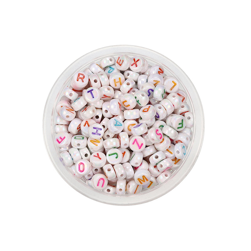 50 kinds Acrylic scattered beads English letters