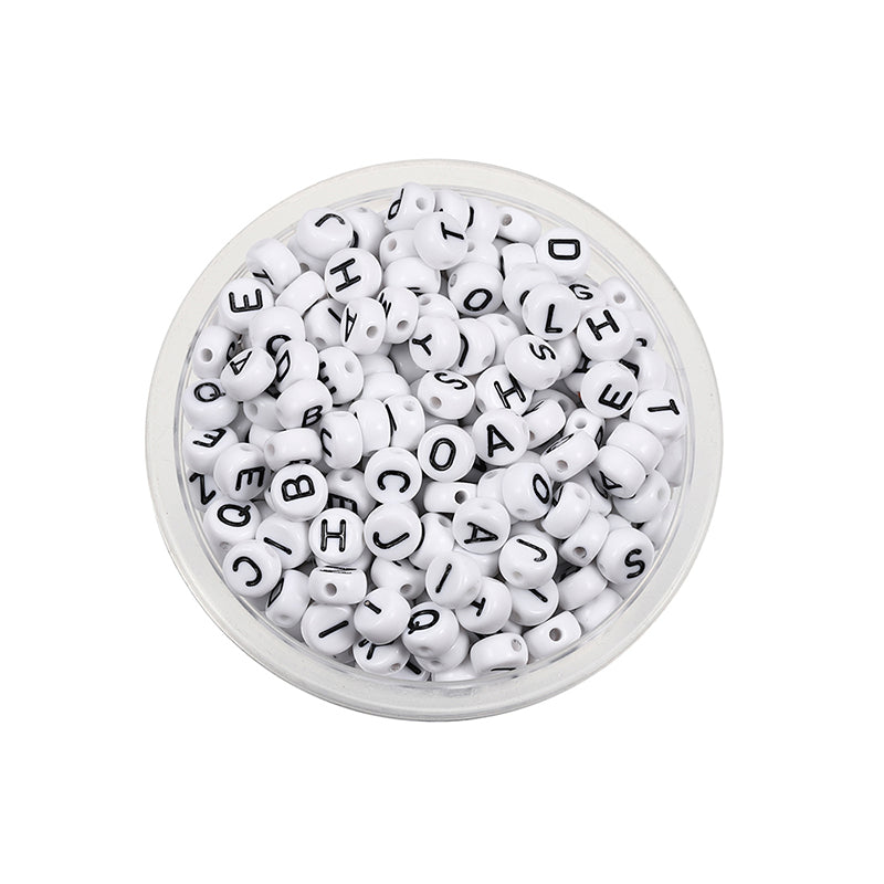 50 kinds Acrylic scattered beads English letters