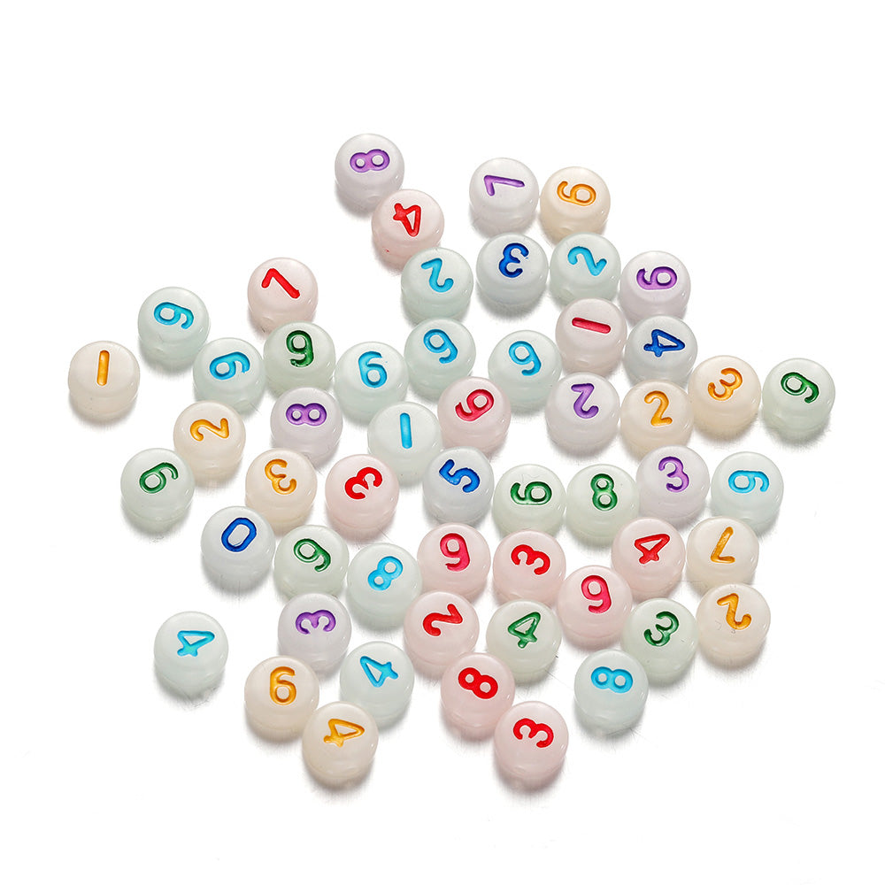 50 kinds Acrylic scattered beads English letters