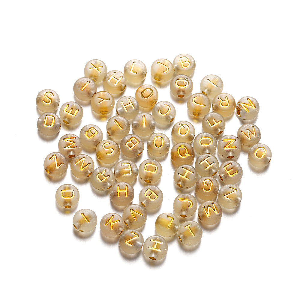 50 kinds Acrylic scattered beads English letters