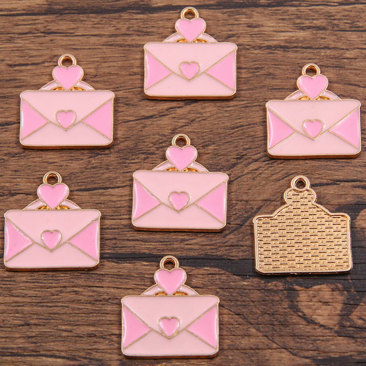 16 Multi-Color Valentine's Day Oil Drop Heart Rose Flower Letter Lip Envelope Charms