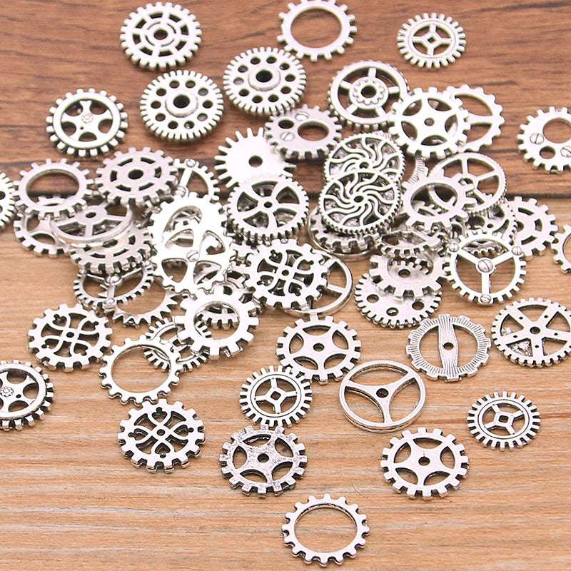 8-15mm Mini Steampunk 10 Colors Mechanical Gear Alloy DIY Jewelry Accessories