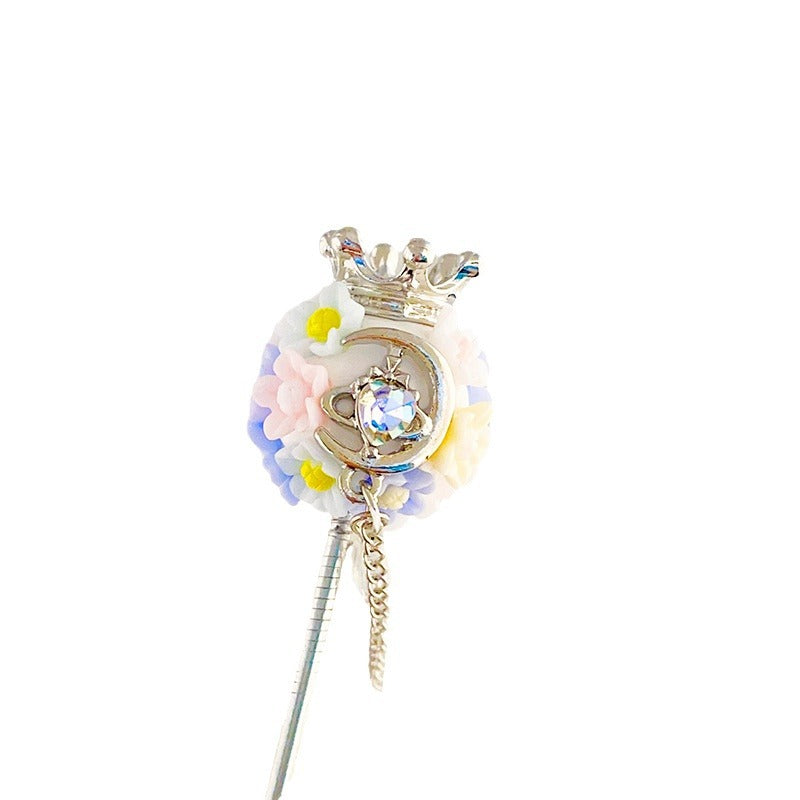 Flower Beads Nepal Crown Flower Straight Hole Beads