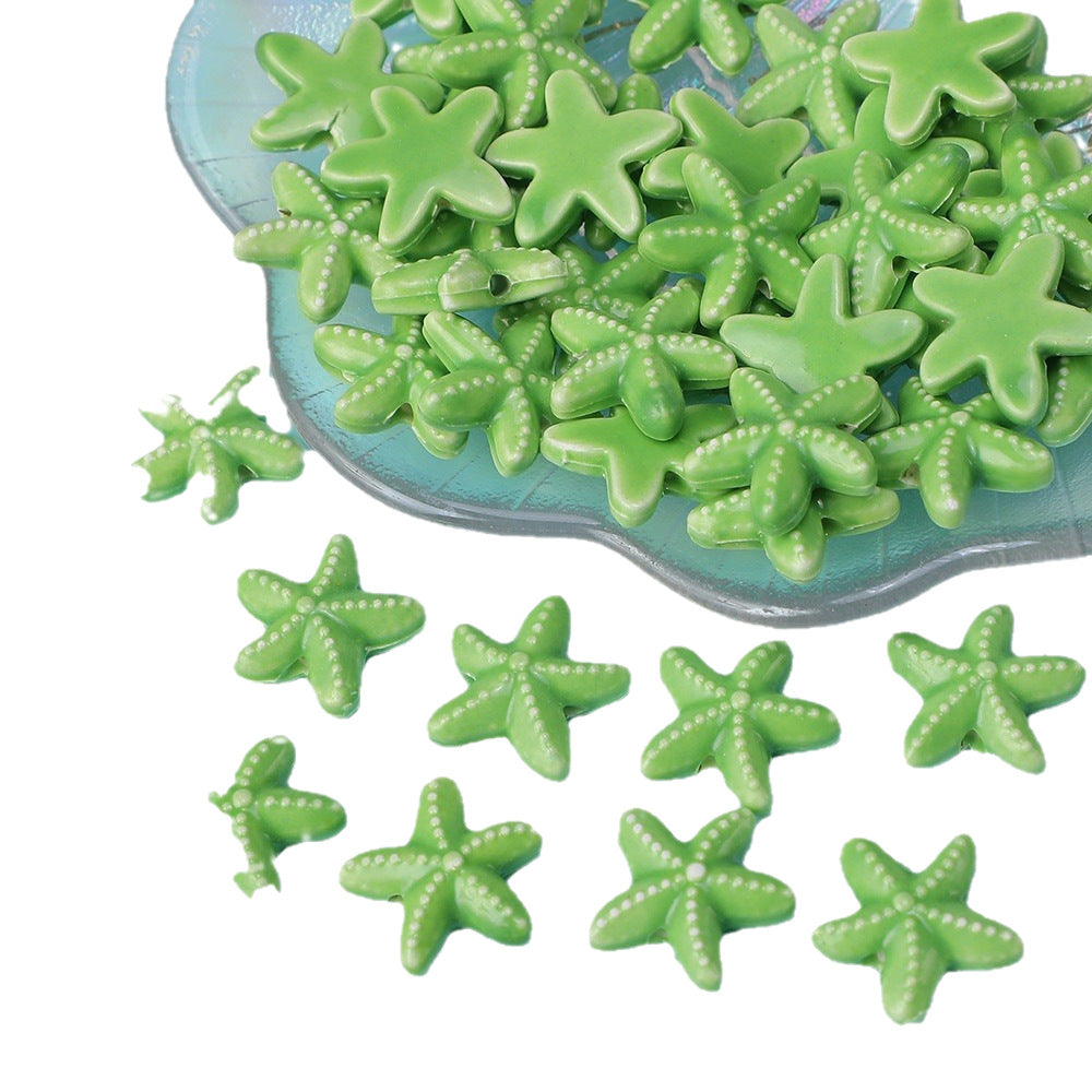 Starfish Perforated Beads Handmade Ceramic Beads