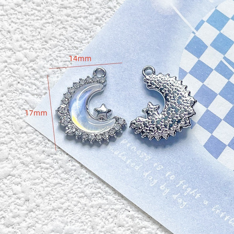 1 pc Alloy Heart Butterfly Cloud Moon Pendant