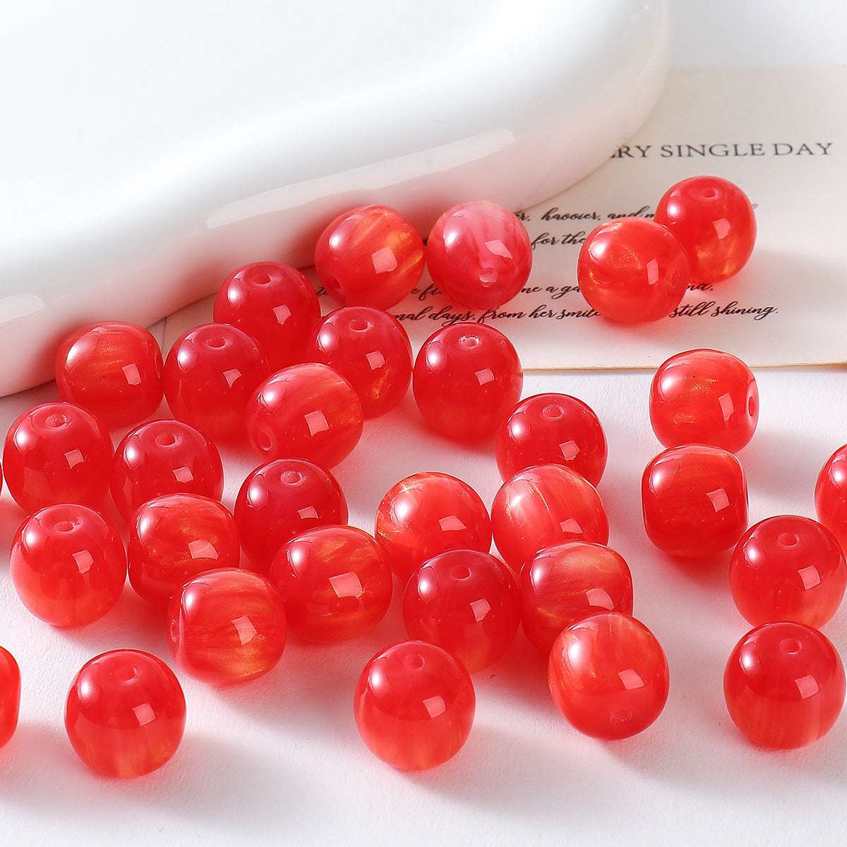 12mm fine glitter liquid sand faux cat's eye Resin beadable Beads