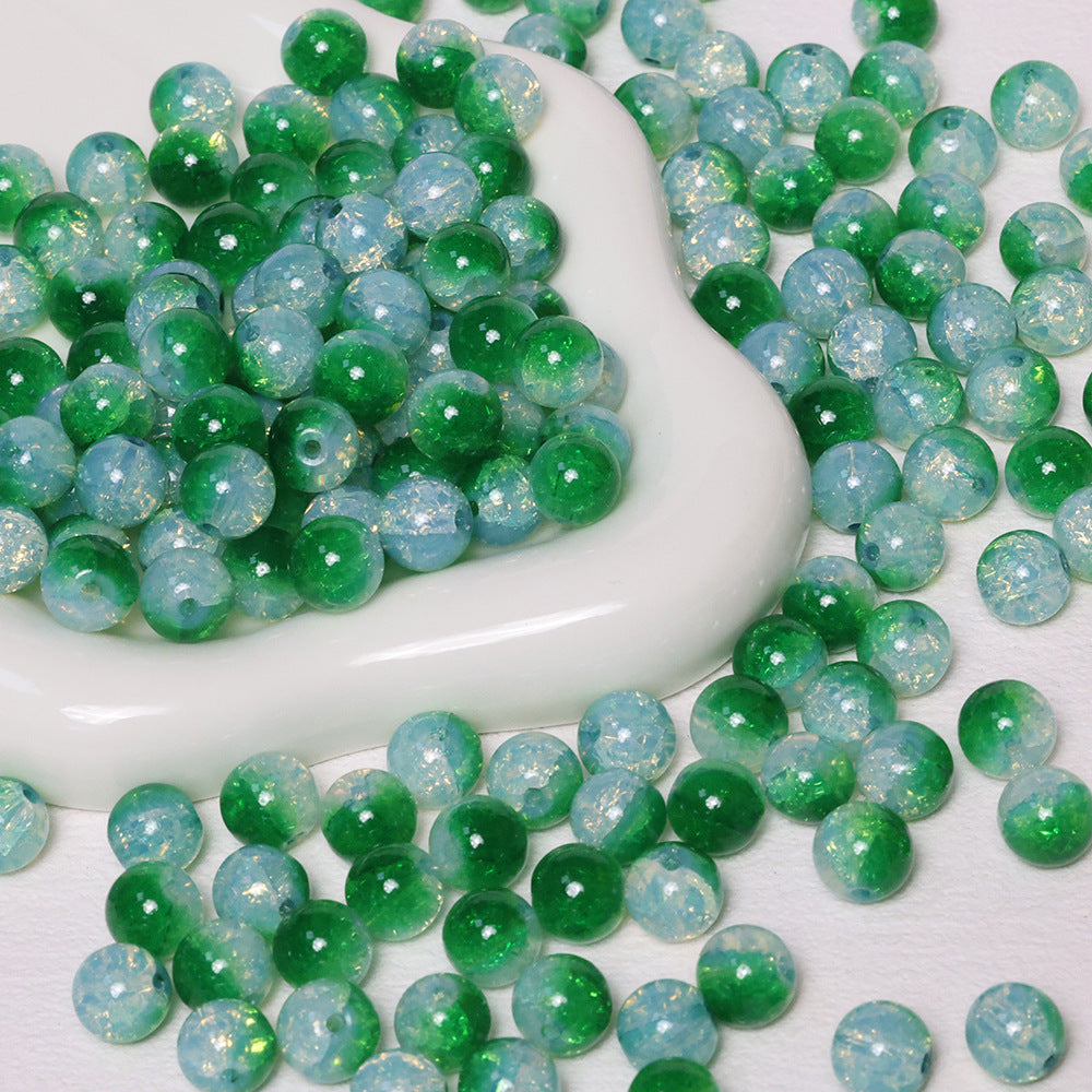 10mm Crackle Beads Jade Glass Beads