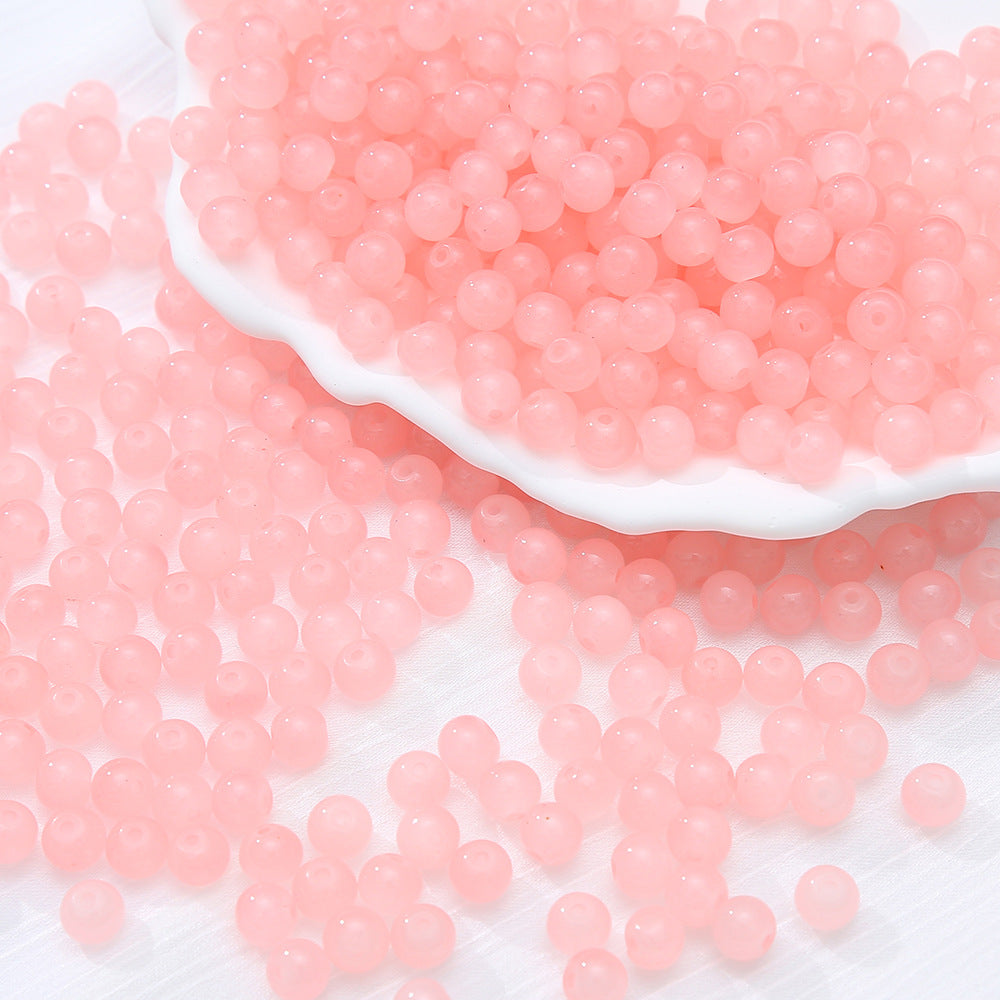 6-10mm Imitation Jade Glass Beads Glass Beads Loose Beads