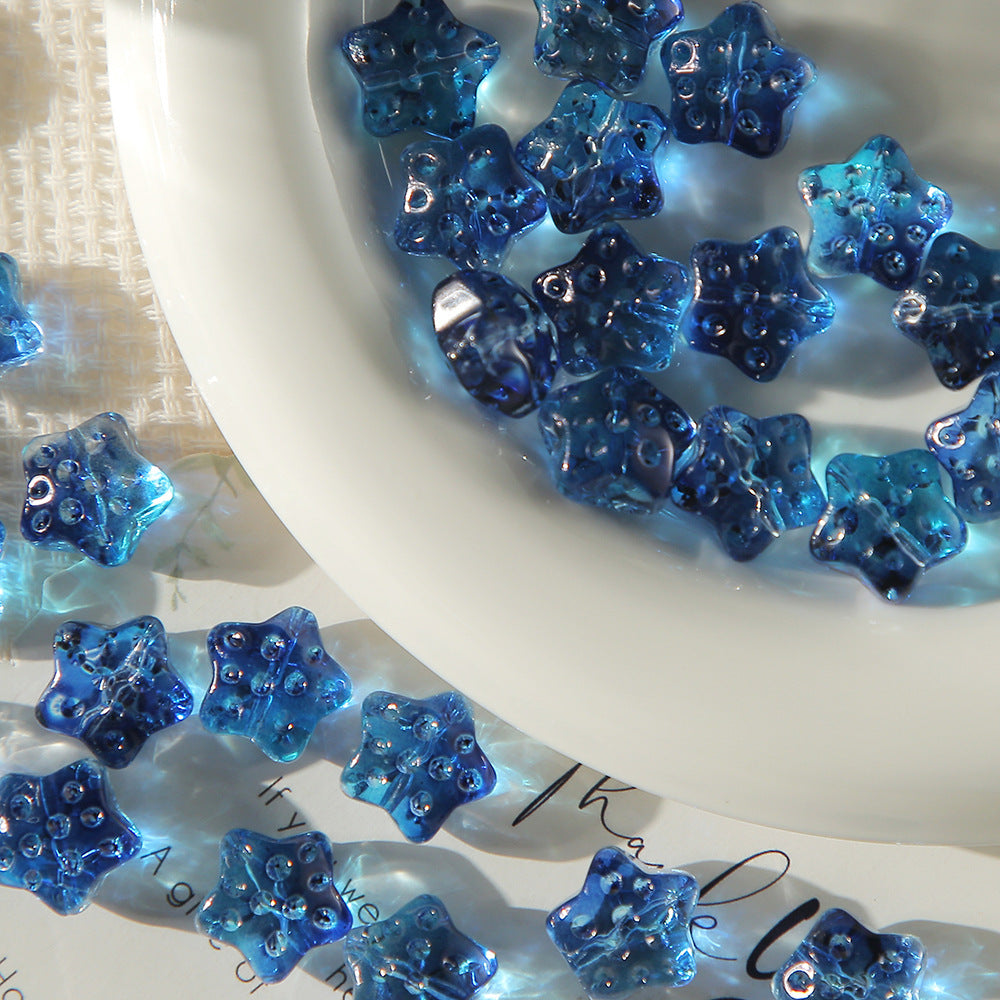 Five-pointed Star Glass beadable Beads Gradient Star