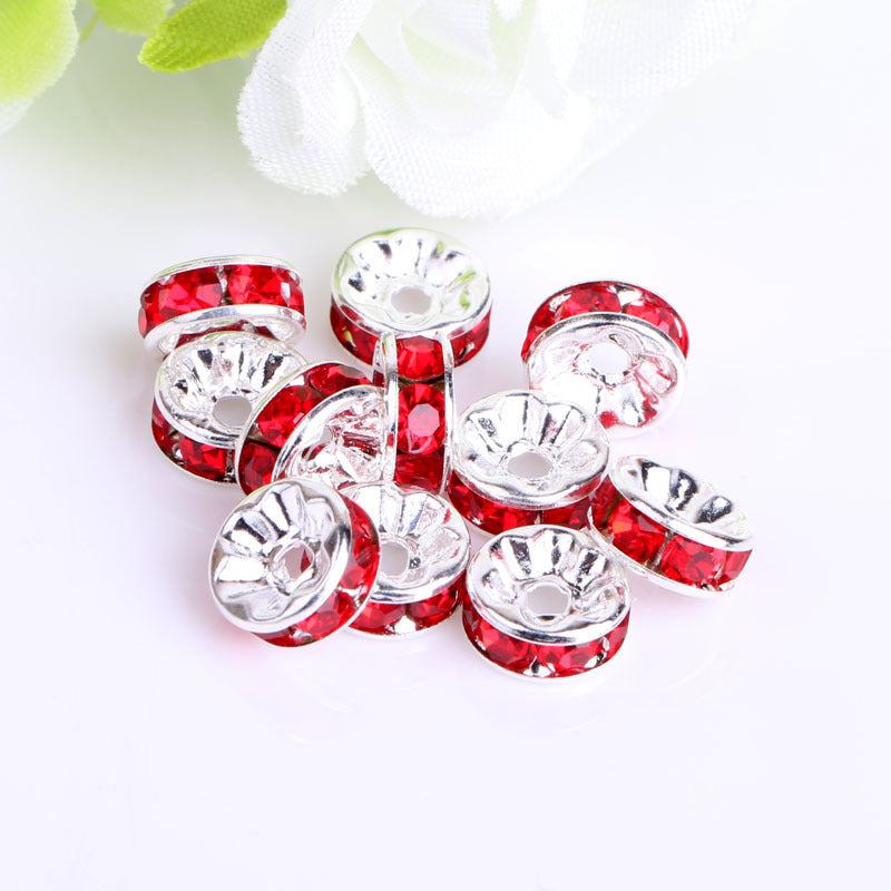 Colorful Diamond Ring Spacer Beads