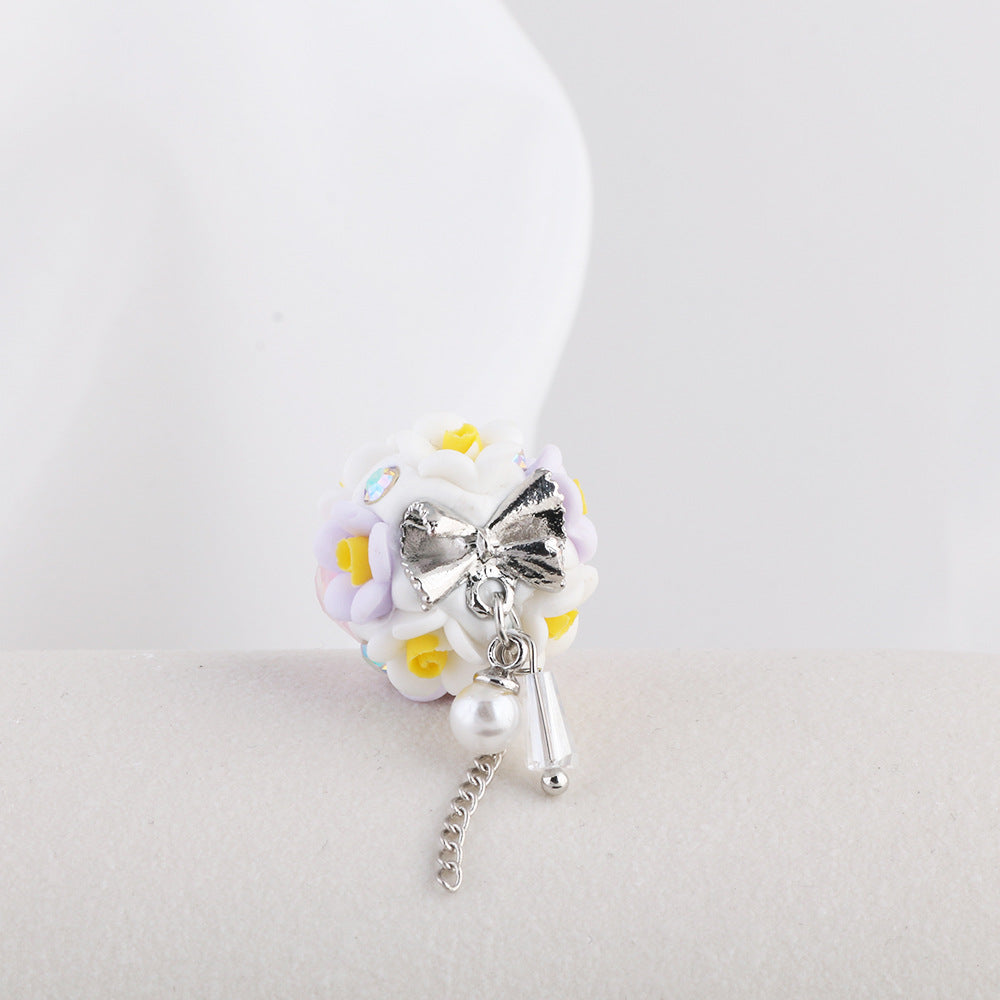 Flower Beads Luminous Gemstone Tassel Flower Soft Clay Beads