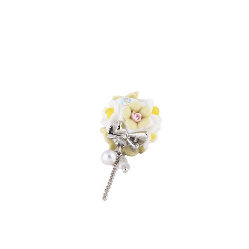 Flower Beads Luminous Gemstone Tassel Flower Soft Clay Beads