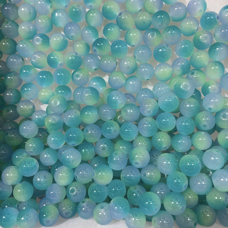 8mm two-color glass beads