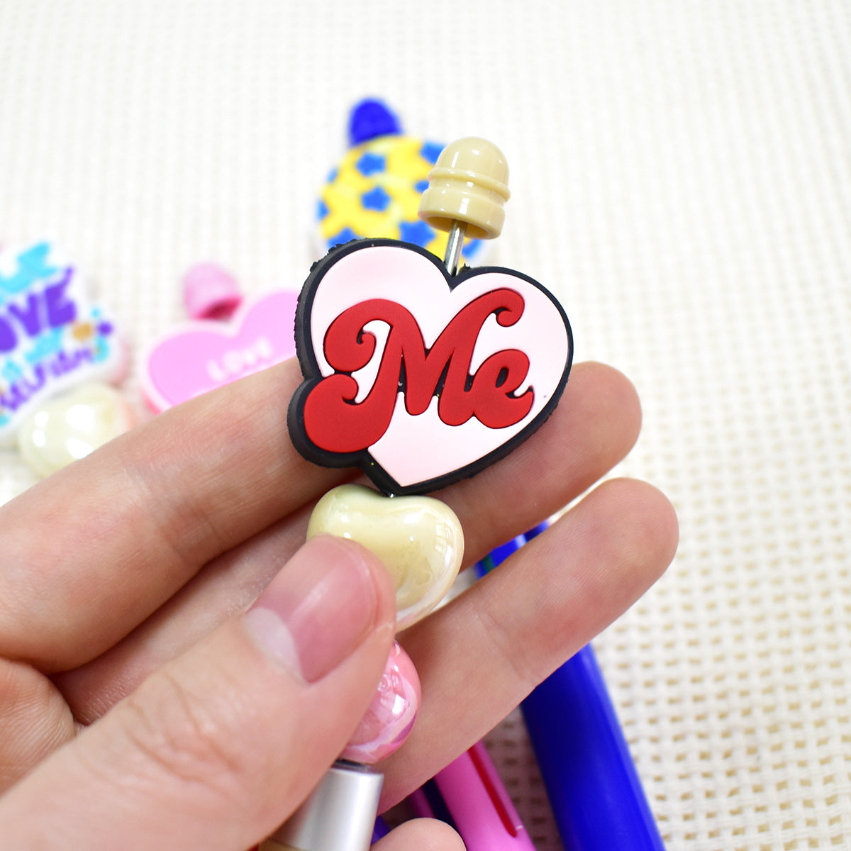 Decorative Beads for Phrases Silicone Focal Beads