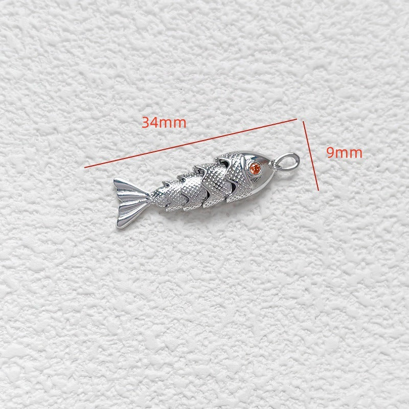 1 pc Metal Fish Pendant DIY Handmade Jewelry