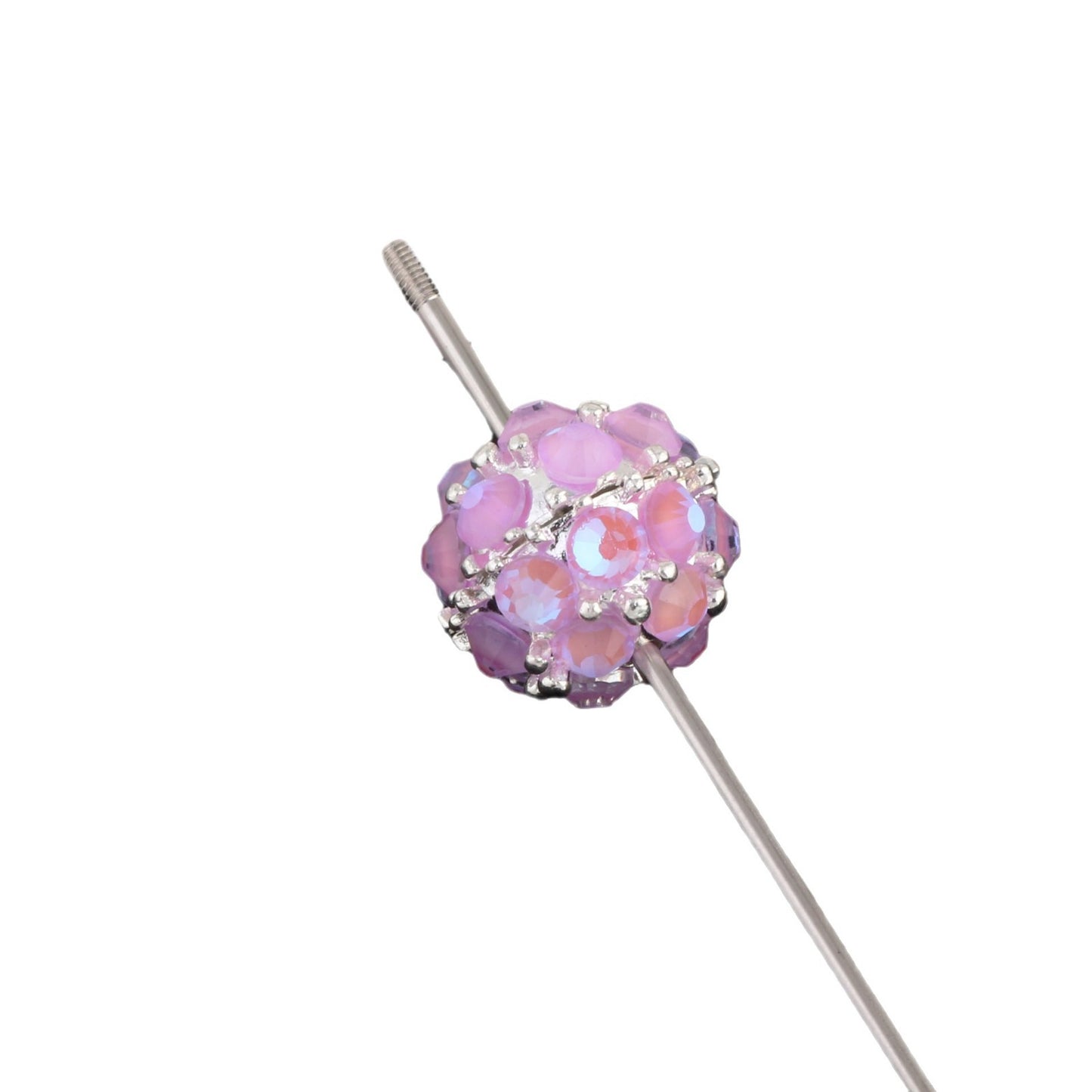 Flower Beads Mocha Diamond Alloy Beads Drill Balls Pen-Drillable Straight Hole Beads