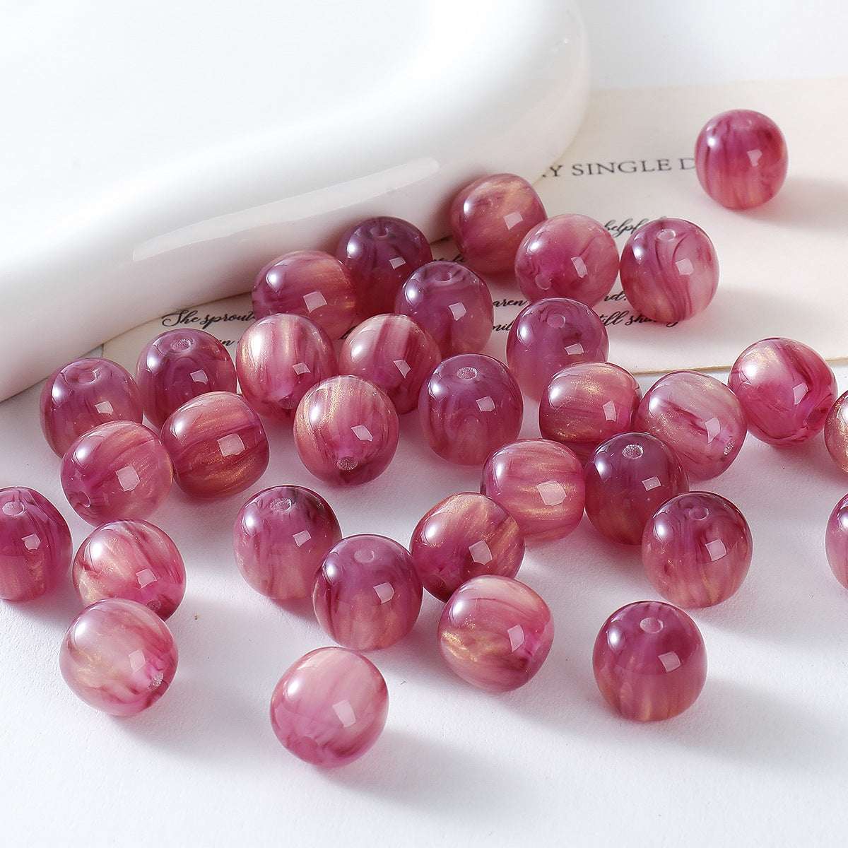 12mm fine glitter liquid sand faux cat's eye Resin beadable Beads