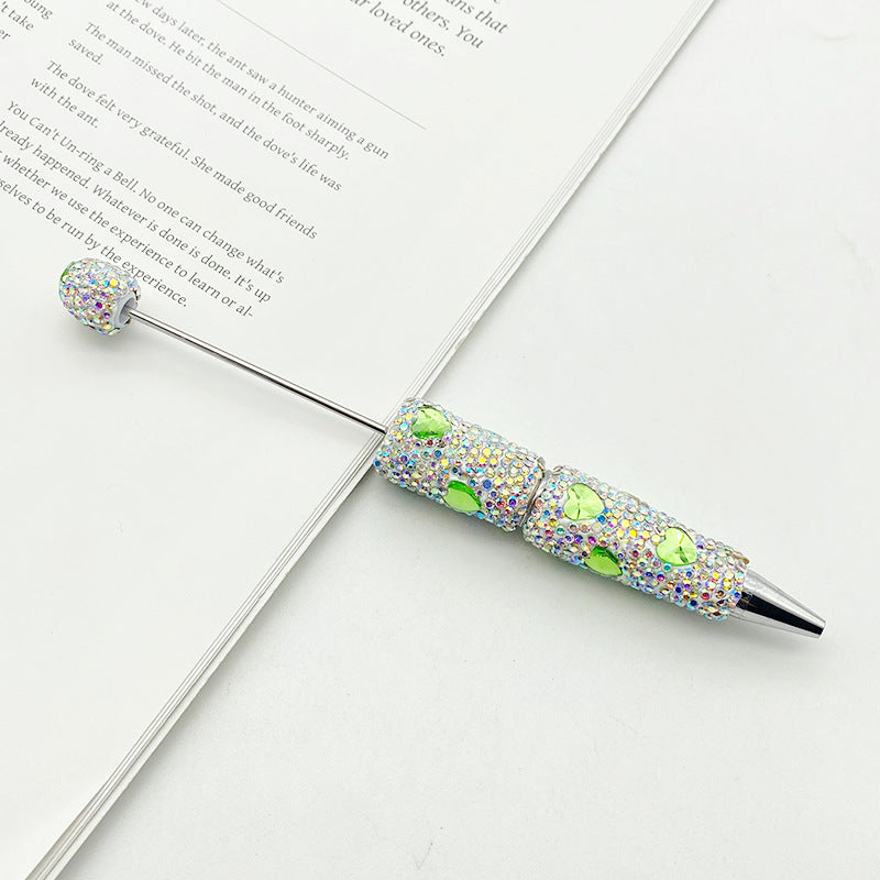 Heart-shaped Full Diamond Beaded Pen