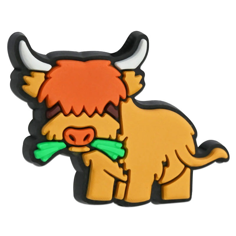 Cartoon Highland Cow Silicone Focus Beads Silicone Focus Beads