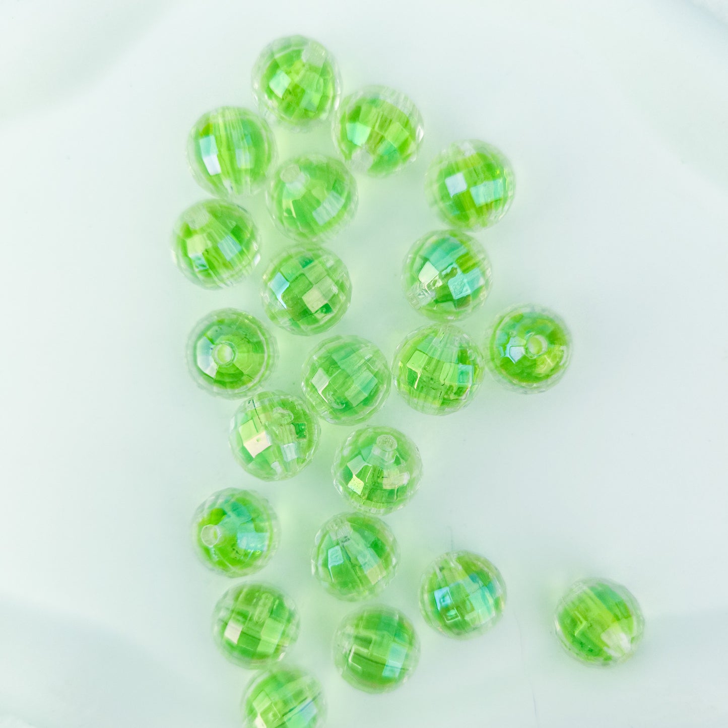 5 pcs Transparent acrylic 15mm round beads