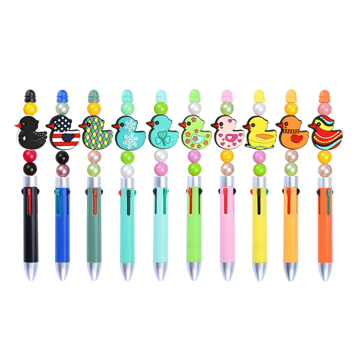 Cute Cartoon Duck Silicone Focus Beads