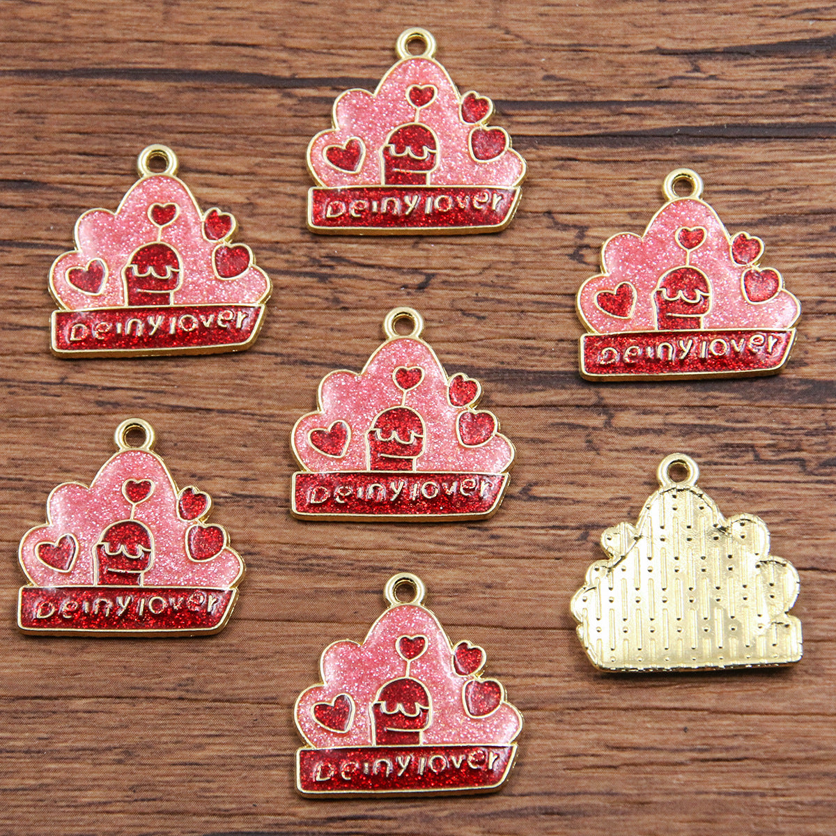 16 Multi-Color Valentine's Day Oil Drop Heart Rose Flower Letter Lip Envelope Charms