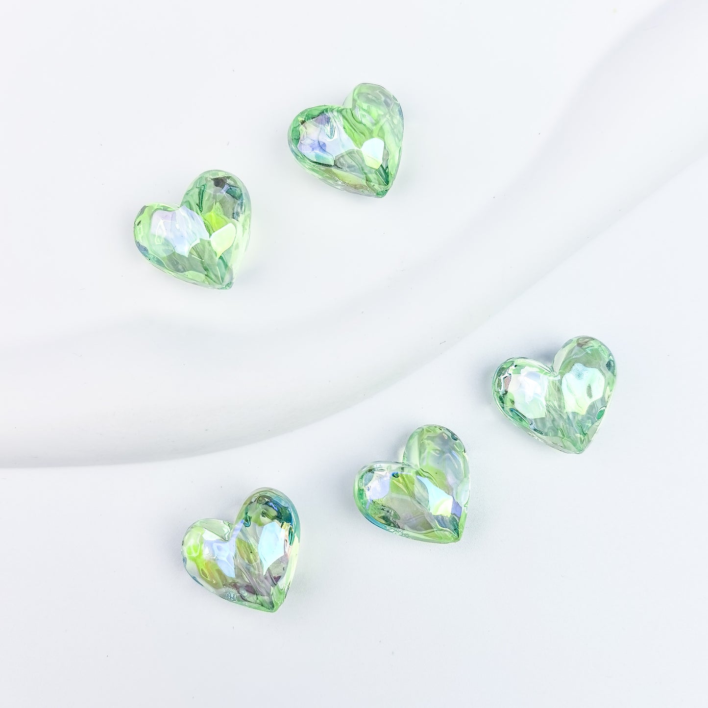 Transparent Acrylic UV Colorful Star Through Hole Beads