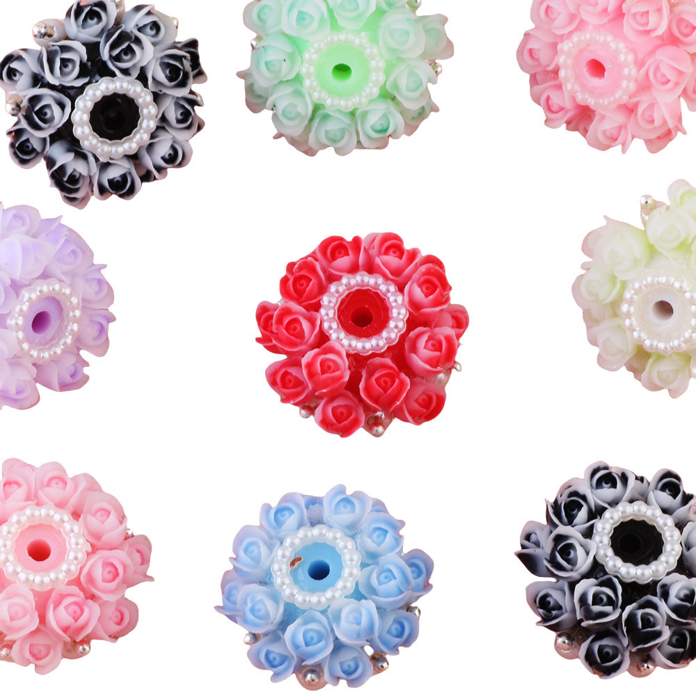 3D Simulation Rose Flower Multi-layer Flower Beads