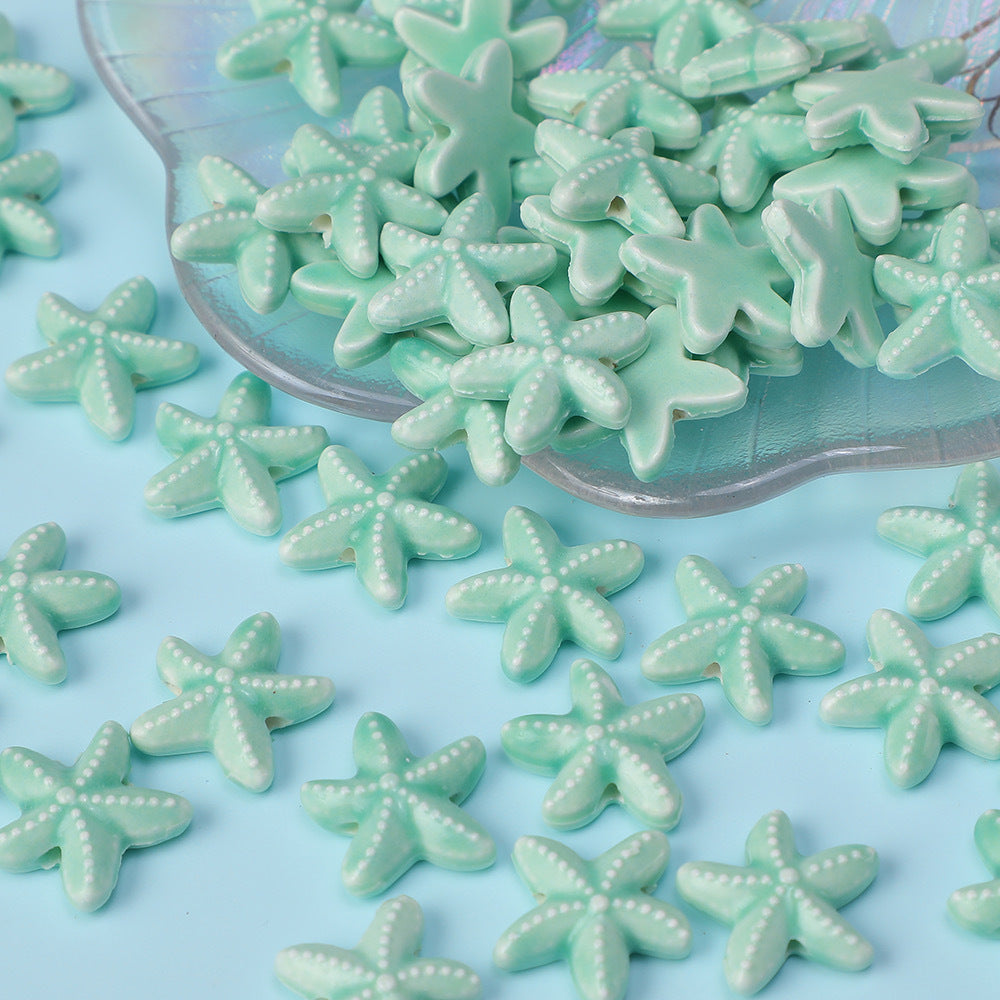 Starfish Perforated Beads Handmade Ceramic Beads