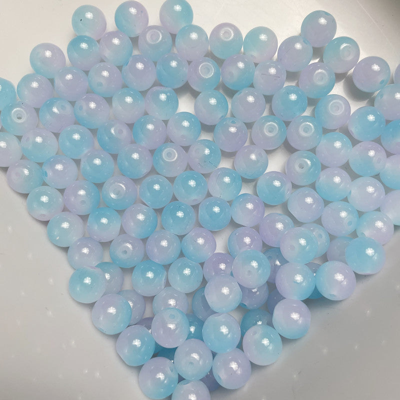 8mm two-color glass beads