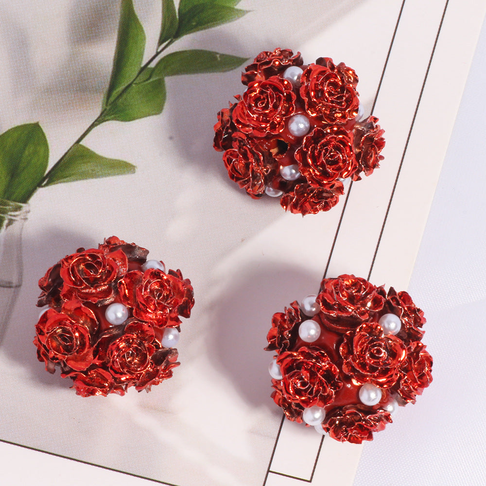 Halloween Metallic Rose Flower Ball