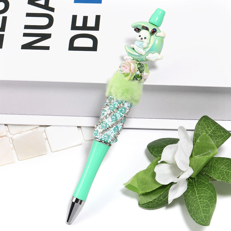 Double-Sided Resin Camellia Clay Beads Heart Rhinestone Rose Flower Drill Ball