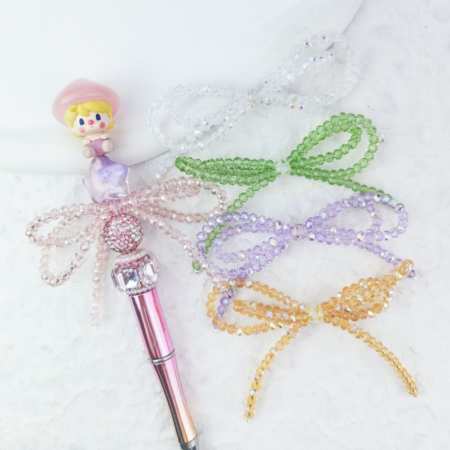 Bling Gorgeous Double-Layer Crystal Pen-Through Bowknot