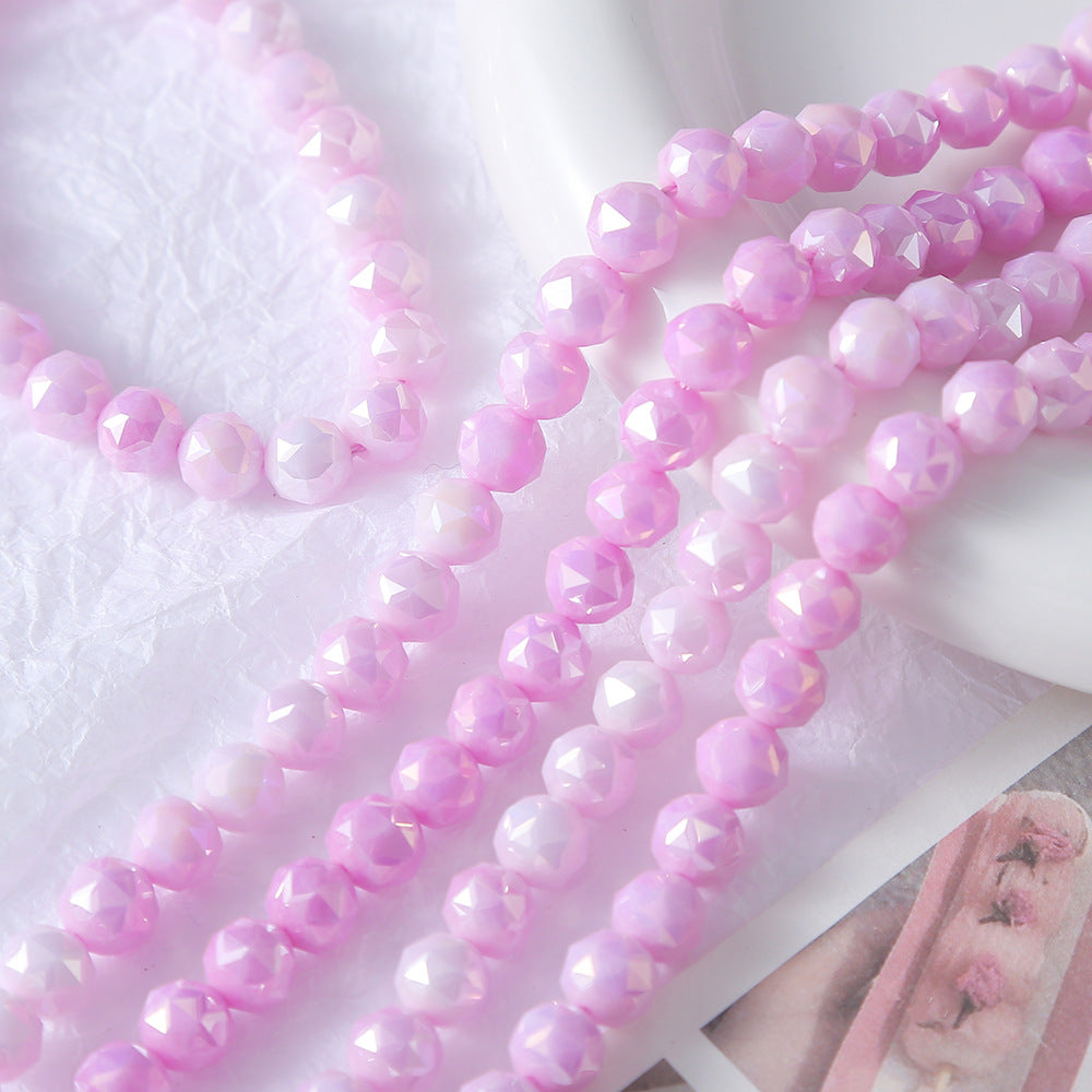 8mm Ice Cream Cut Mixed Color Wheel Beads Faceted Beads