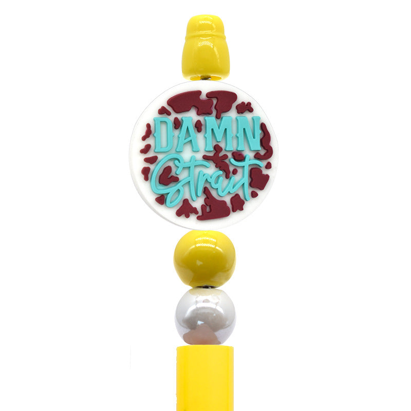 English Cartoon Series Silicone Focal Beads Silicone Focal Beads