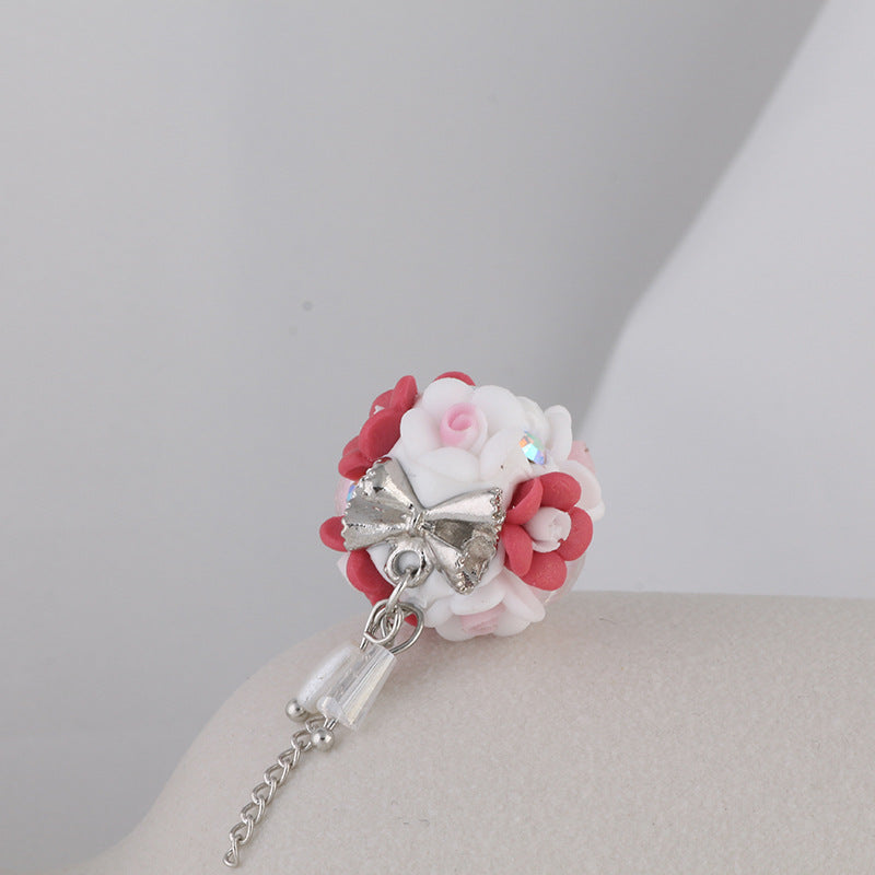 Flower Beads Luminous Gemstone Tassel Flower Soft Clay Beads