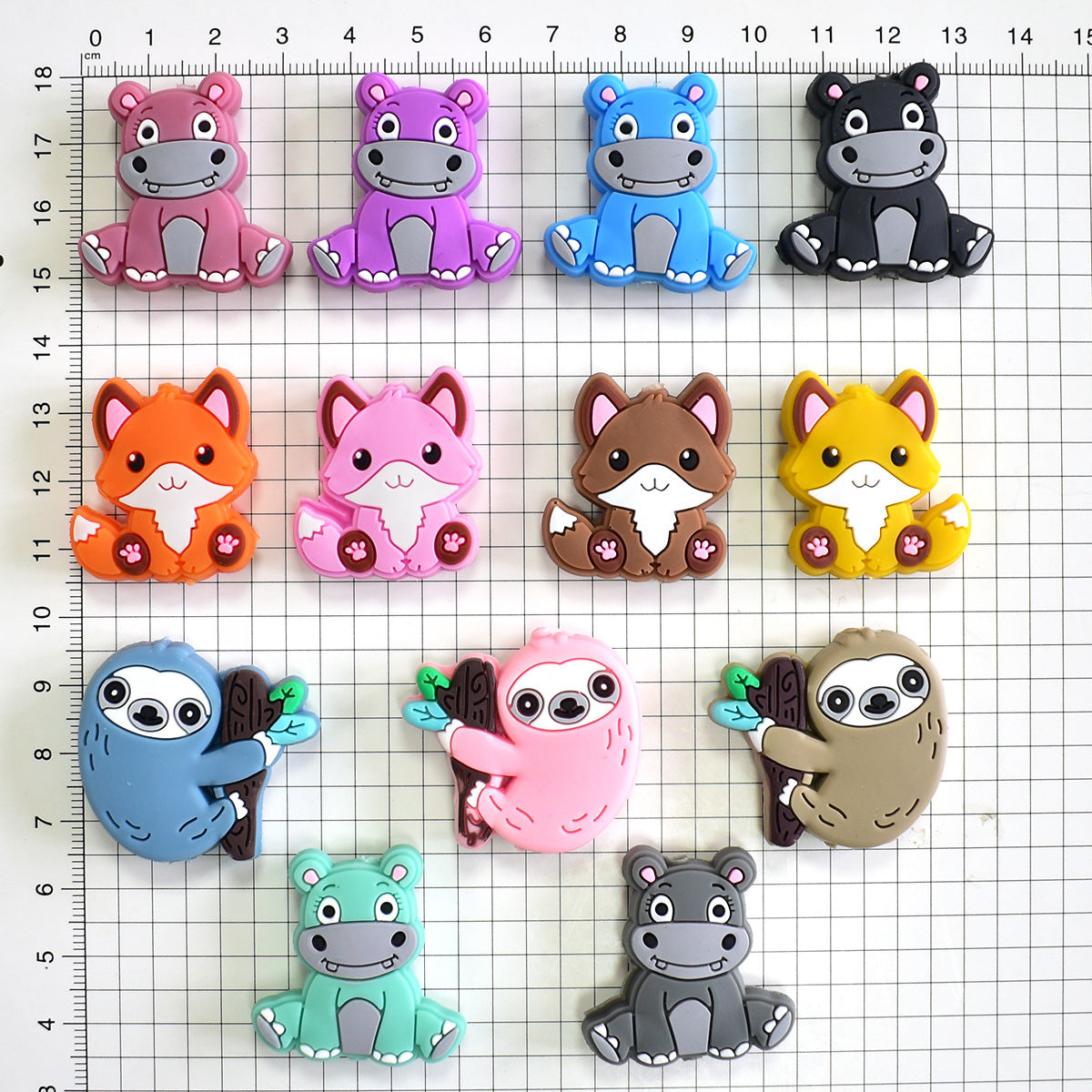 Cute Animal Series Silicone Focal Beads Silicone Focal Beads