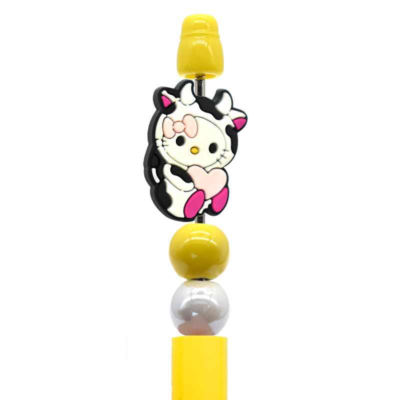 Cartoon Cute Animal Beaded Pen Silicone Focal Beads
