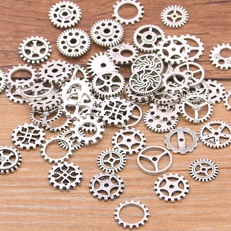 8-15mm Mini Steampunk 10 Colors Mechanical Gear Alloy DIY Jewelry Accessories