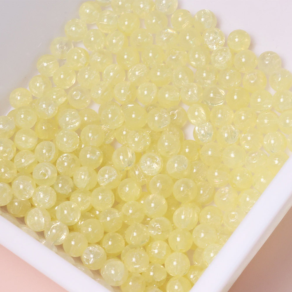 10mm Three-Color Ice Soul Crackle Beads Handmade Glass Beads Loose Beads
