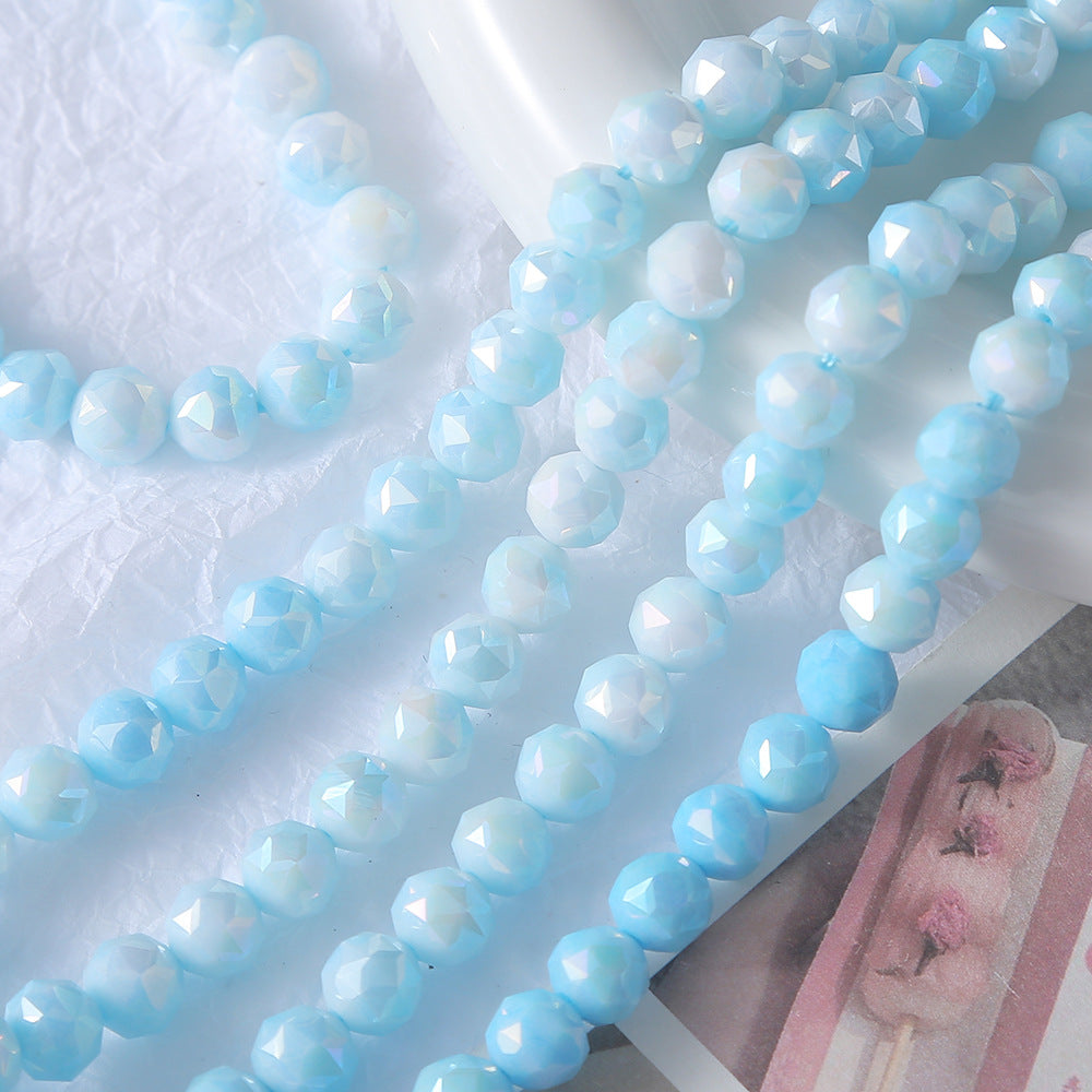 8mm Ice Cream Cut Mixed Color Wheel Beads Faceted Beads
