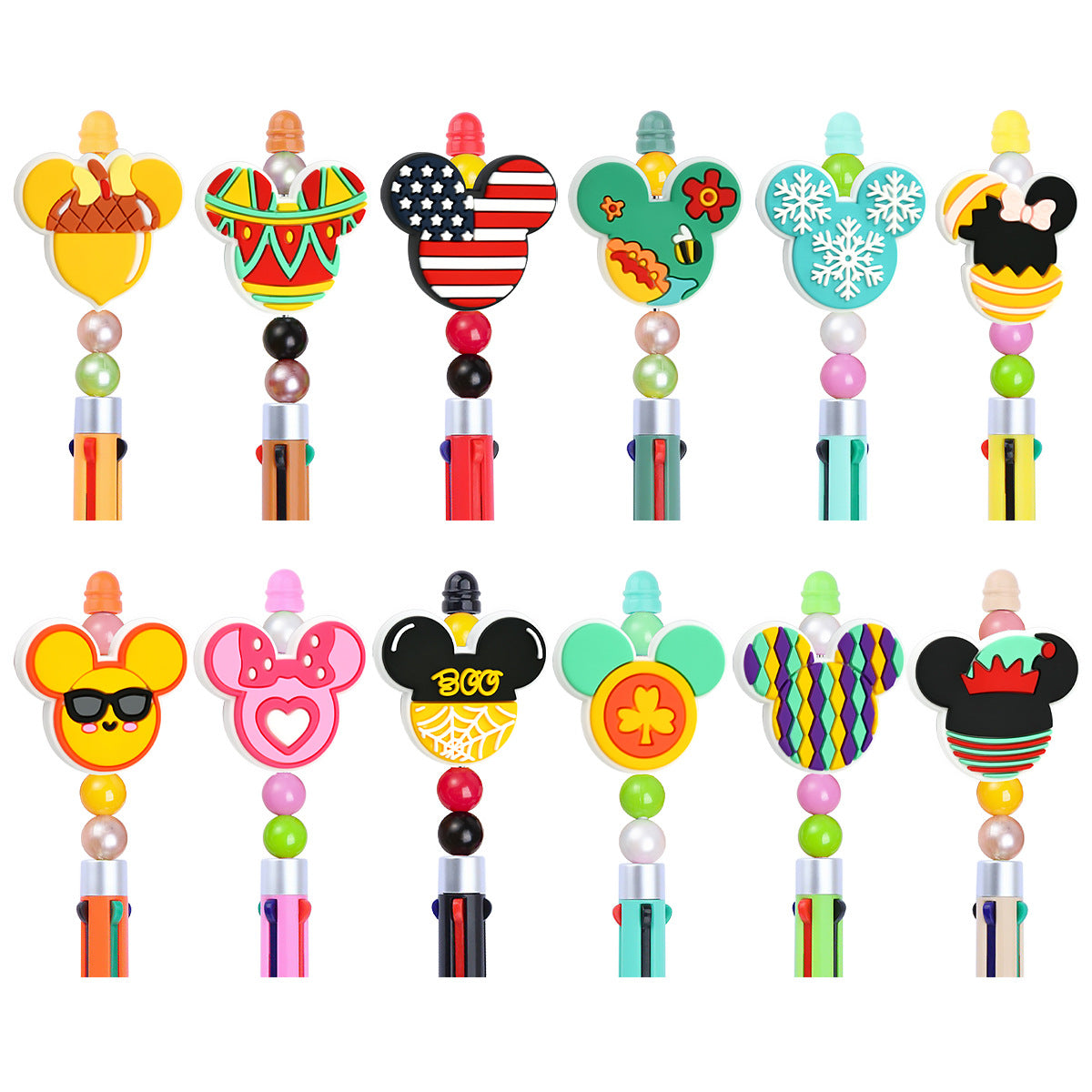 Cute Mickey Head Fun Cartoon Silicone Focus Beads