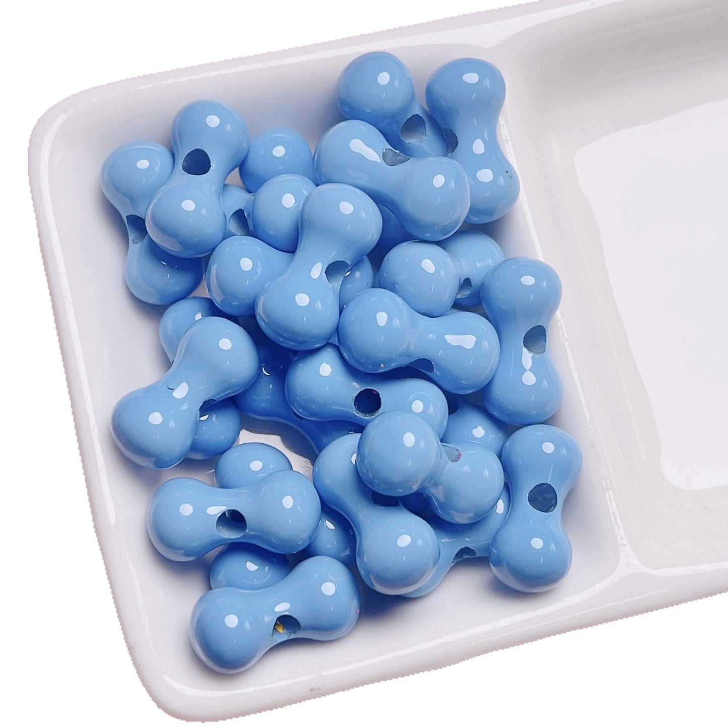 10 pcs Large Grain Acrylic Beads with Baked Paint