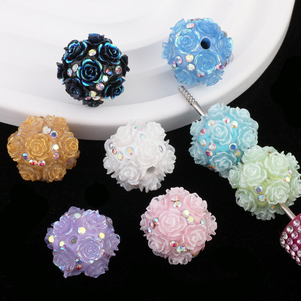 2cm Luminous Inlaid Diamond Flower Ball Diamond Ball
