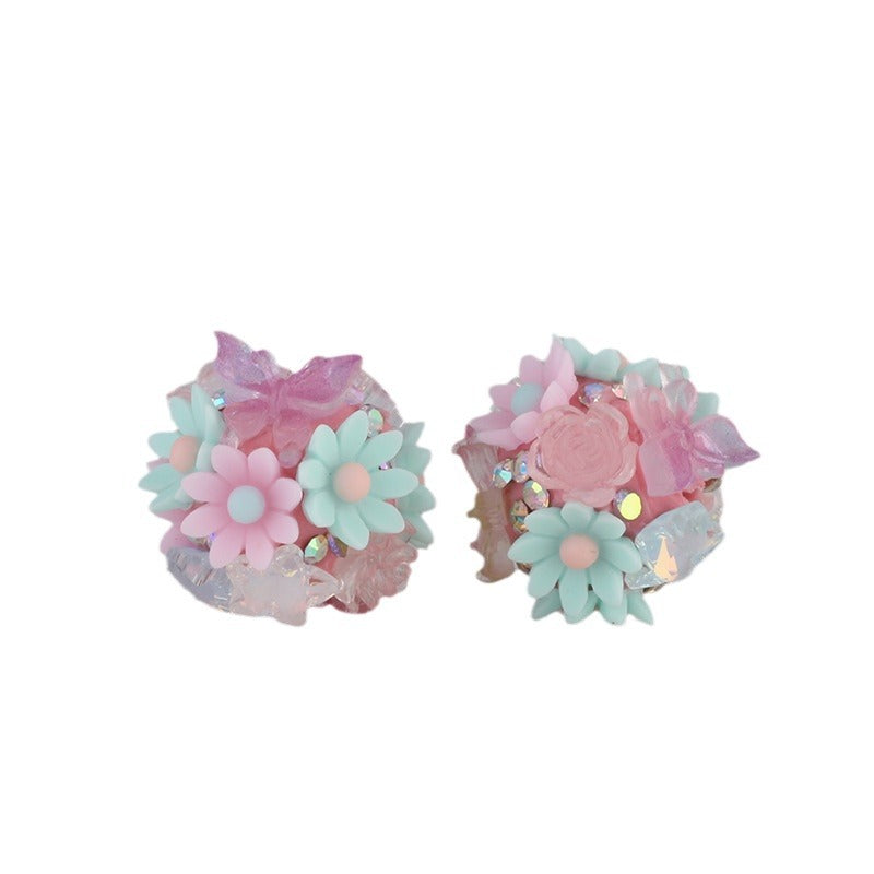 Camellia Flower Cluster Ball Light-Changing Butterfly Soft Clay Drill Ball