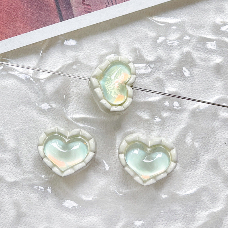 10 pcs Sweet Jelly Star Heart Beads Alloy