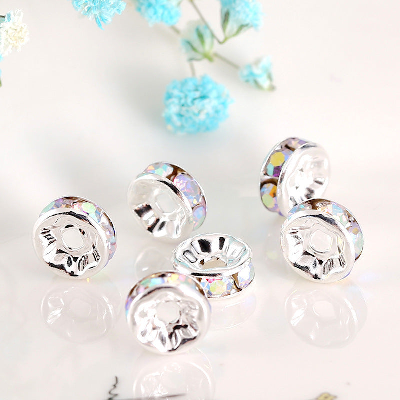 Colorful Diamond Ring Spacer Beads