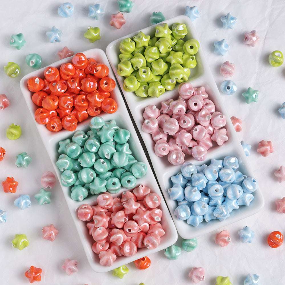 Starfruit Watermelon Beads Ceramic Beads