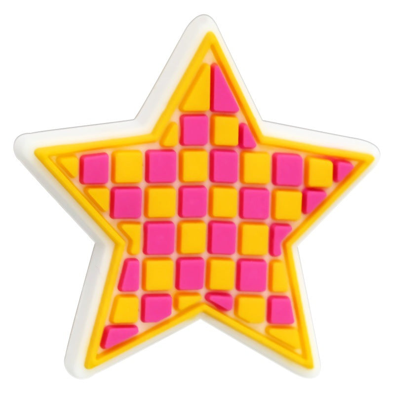 Grid Star Series Silicone Focus Beads